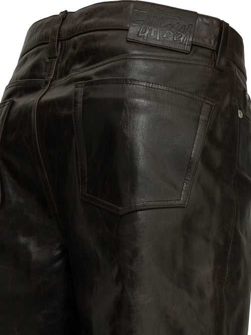 Stüssy Casual leather pants - Brown