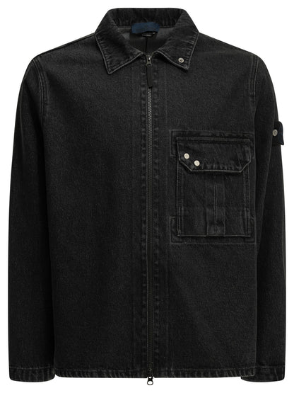 Stone Island Denim overshirt jacket - Black