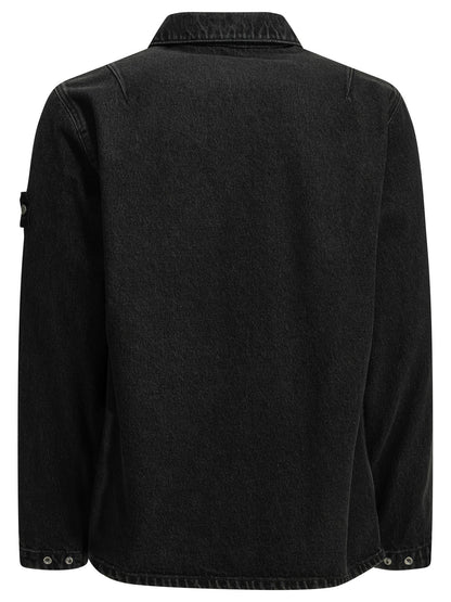 Stone Island Denim overshirt jacket - Black