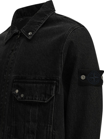 Stone Island Denim overshirt jacket - Black