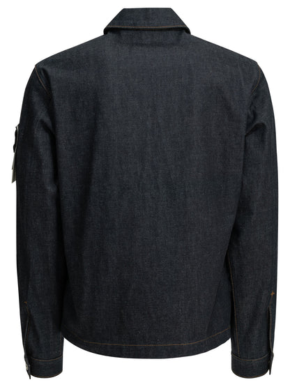 Stone Island "Light Bull" Denim Jacket - Blue