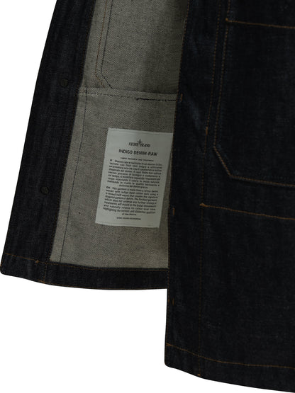Stone Island "Light Bull" Denim Jacket - Blue
