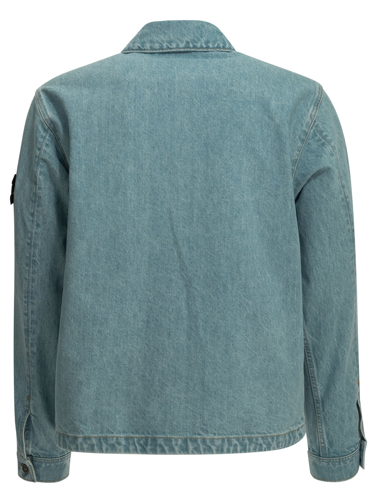 Stone Island "Light Bull" Denim Jacket - Light Blue