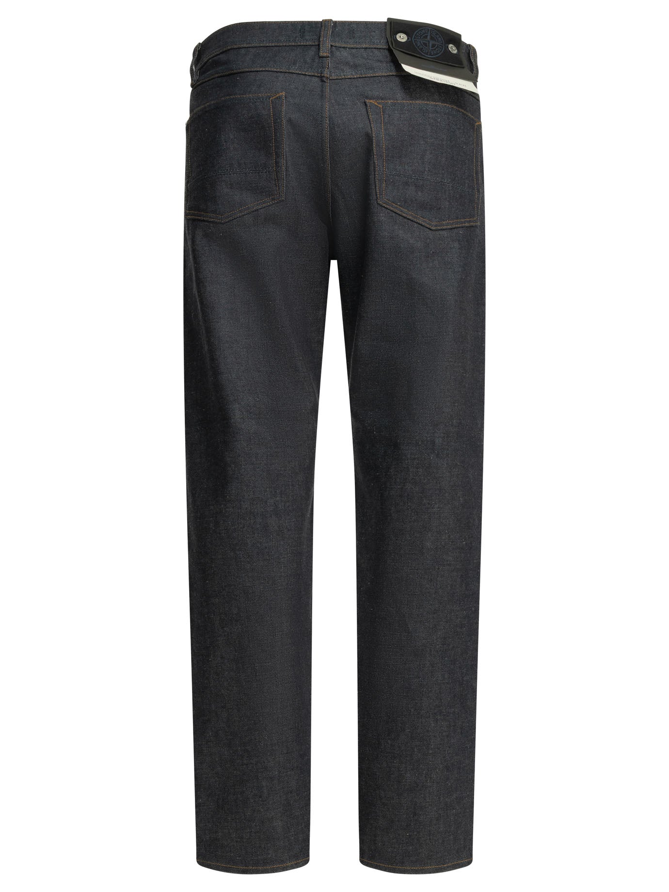 Stone Island "Denim-Raw" Straight-Leg Jeans - Blue
