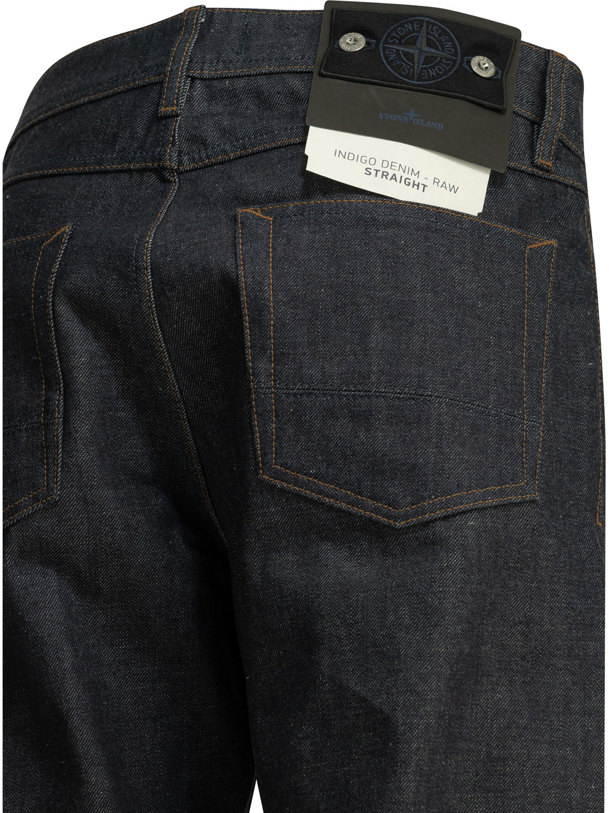 Stone Island "Denim-Raw" Straight-Leg Jeans - Blue