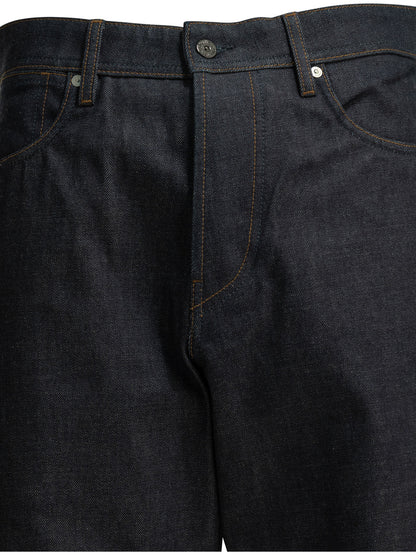 Stone Island "Denim-Raw" Straight-Leg Jeans - Blue
