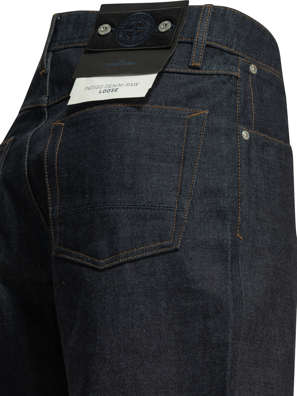 Stone Island "Denim-Raw" Straight-Leg Jeans - Blue