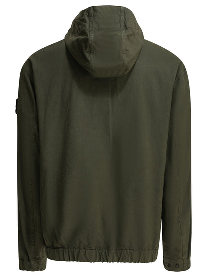Stone Island "Cotton Ripstop" Overshirt Jacket - Green