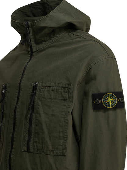 Stone Island "Cotton Ripstop" Overshirt Jacket - Green
