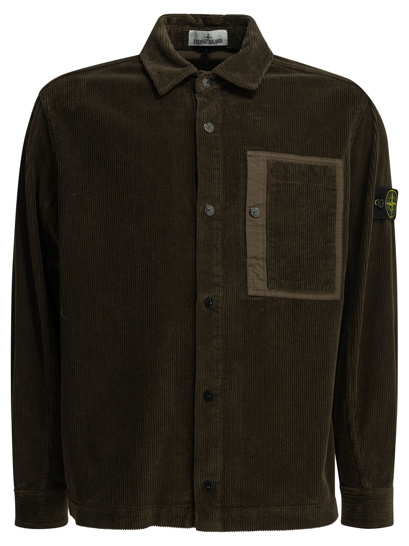 Stone Island "Corduroy 800" Overshirt Jacket - Brown
