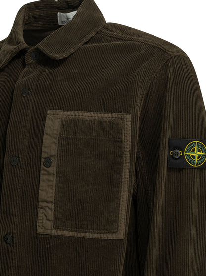 Stone Island "Corduroy 800" Overshirt Jacket - Brown