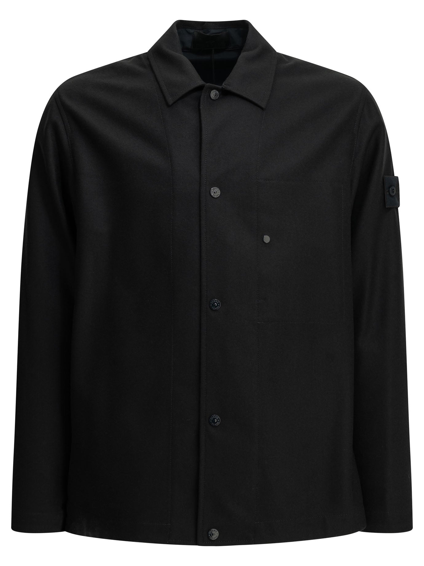Stone Island Wool blend overshirt jacket - Blue