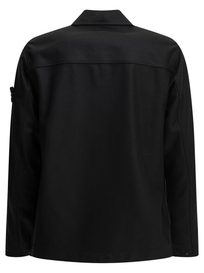 Stone Island Wool blend overshirt jacket - Blue