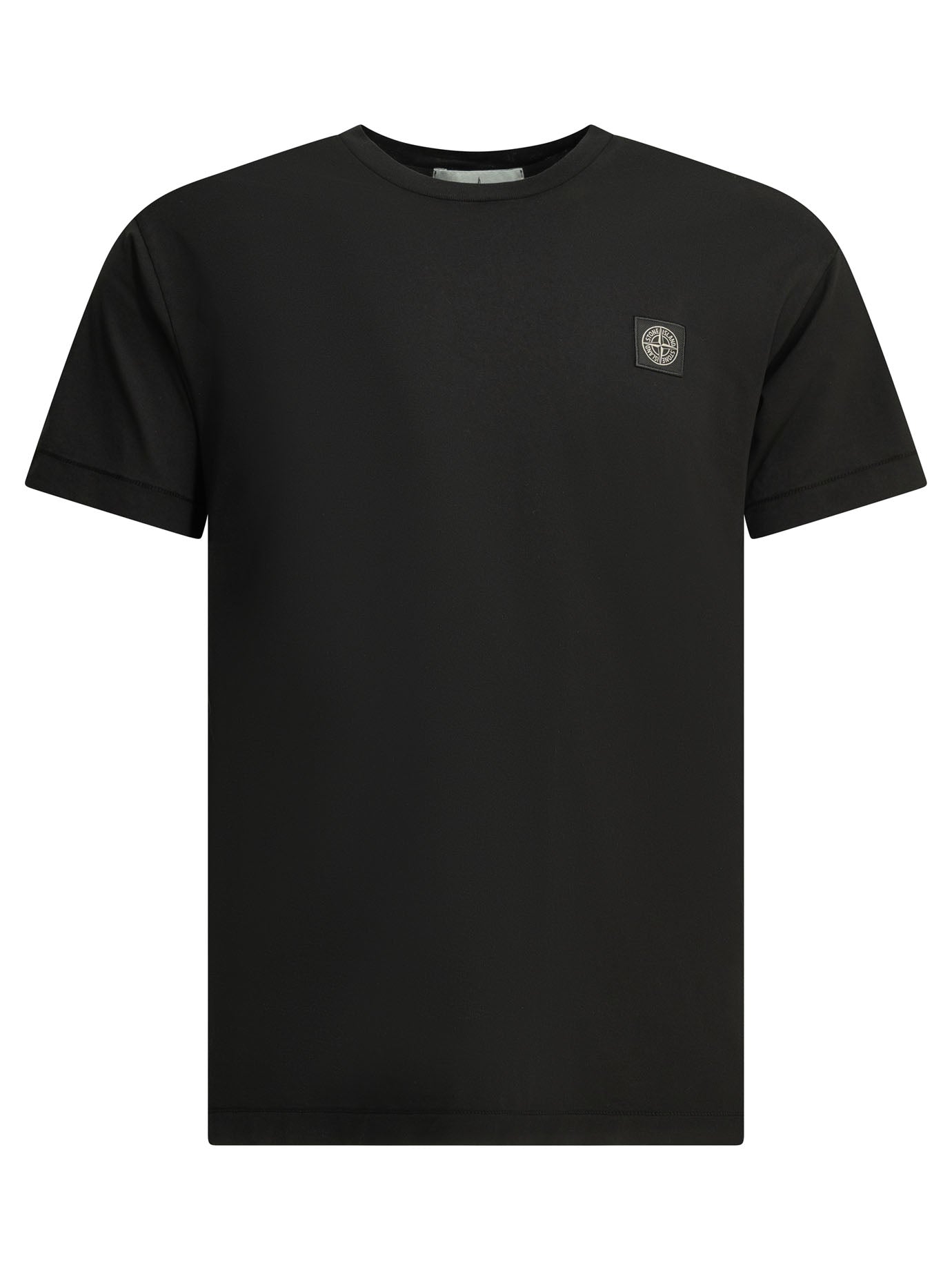 Stone Island Crewneck T-shirt with logo - Black