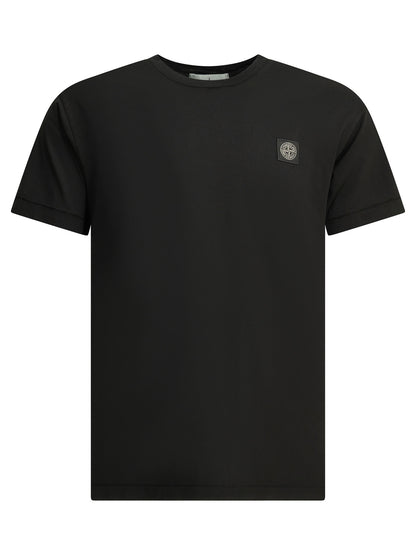 Stone Island Crewneck T-shirt with logo - Black