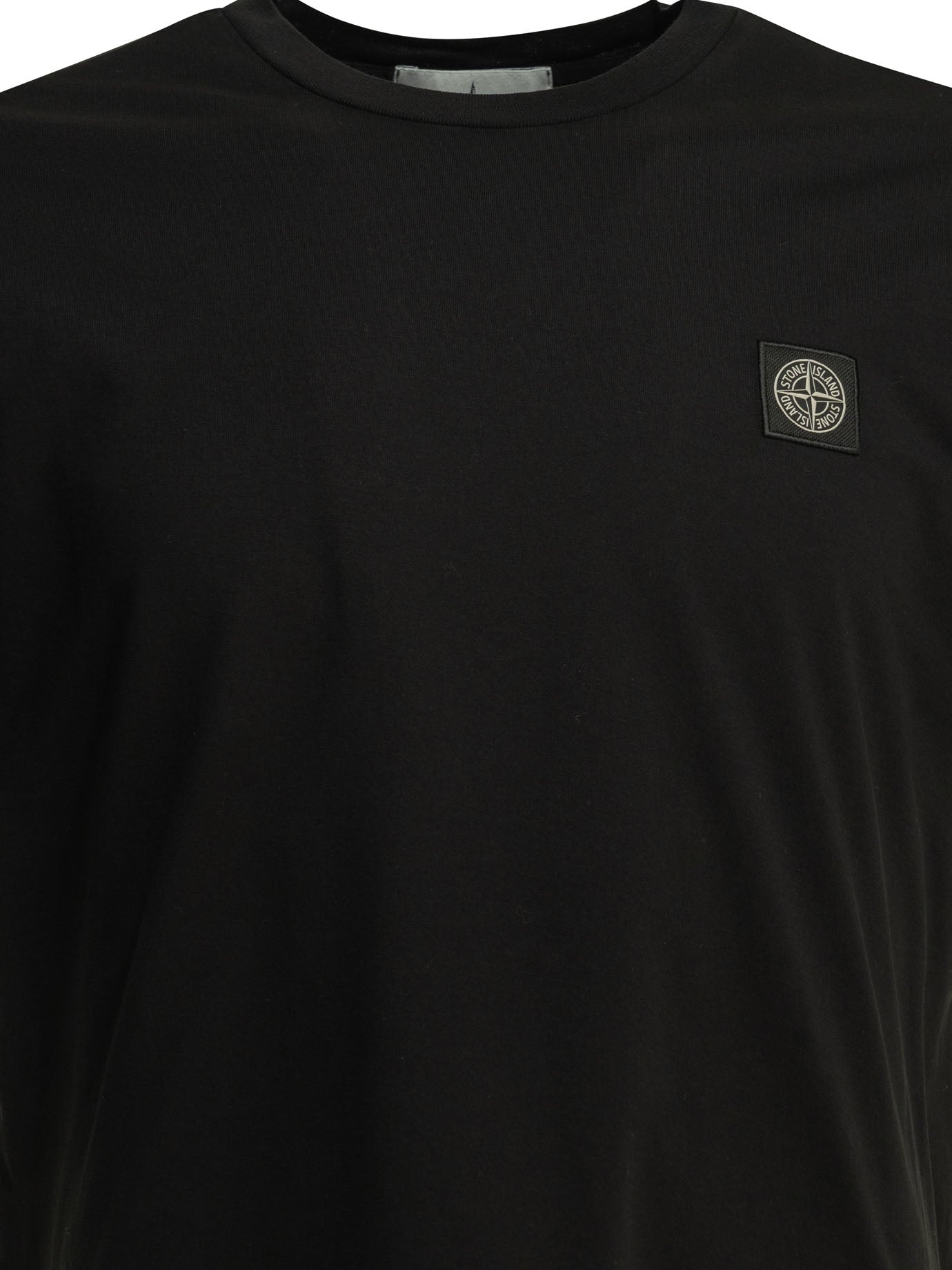 Stone Island Crewneck T-shirt with logo - Black
