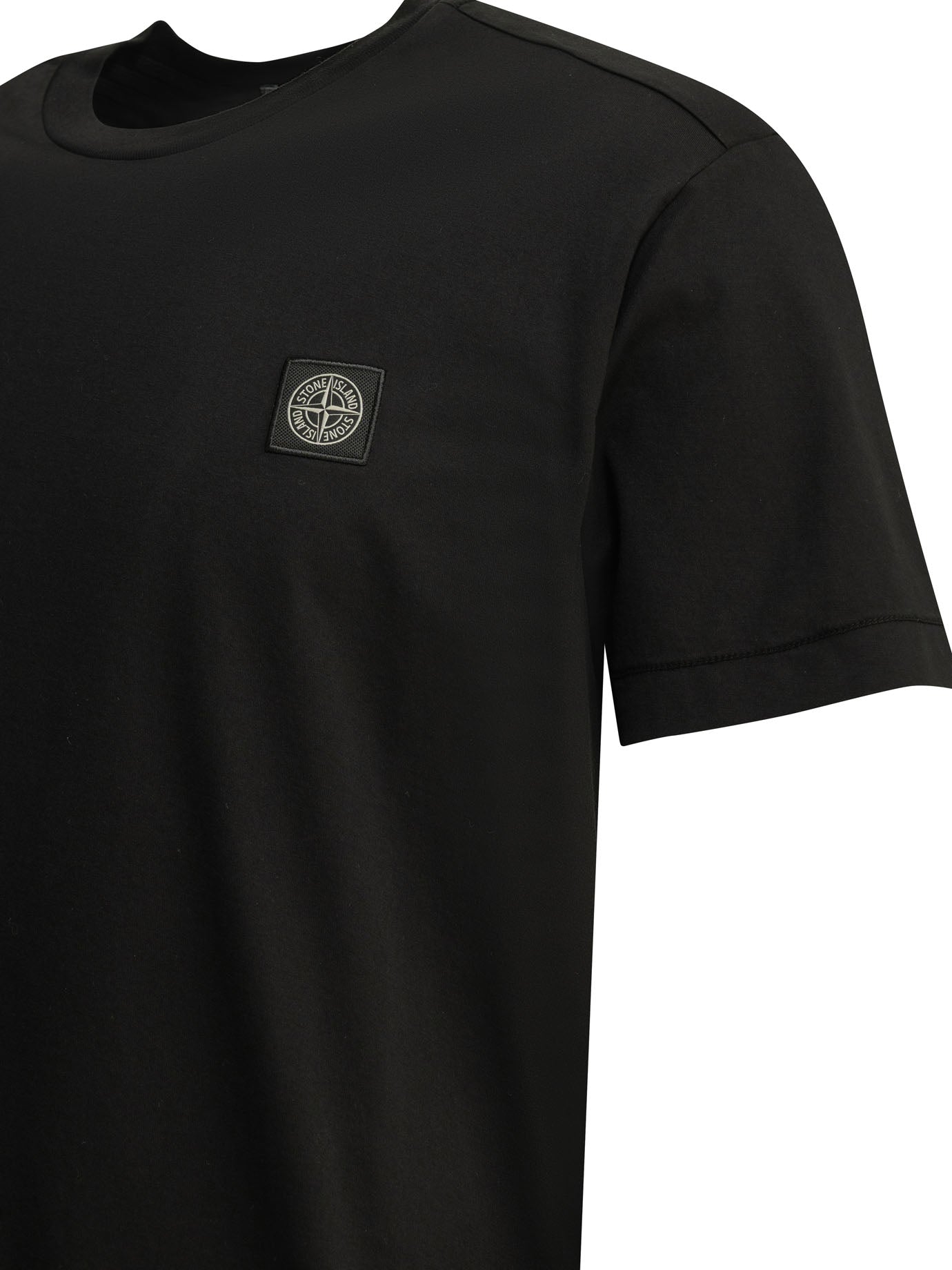 Stone Island Crewneck T-shirt with logo - Black
