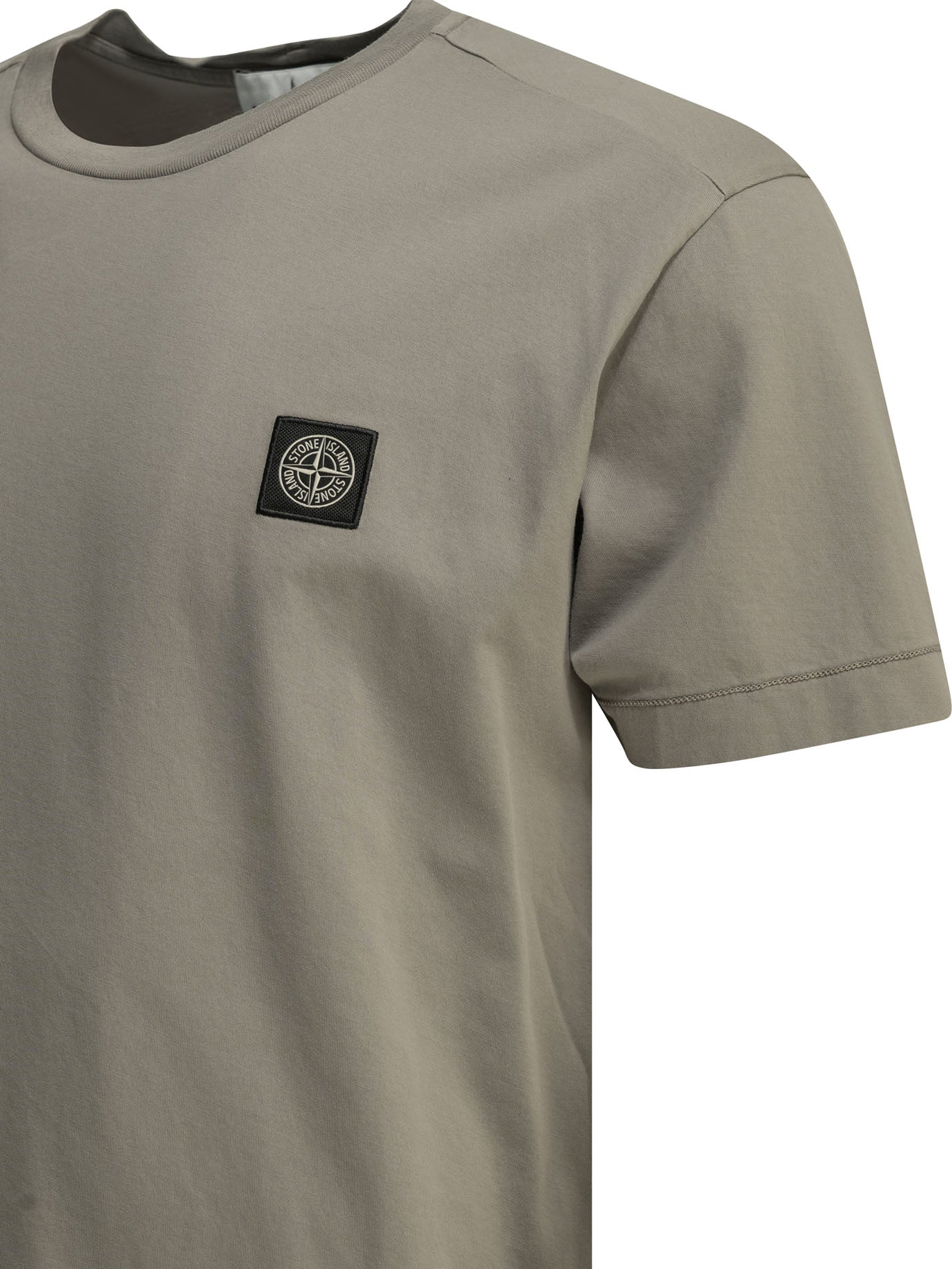 Stone Island Crewneck T-shirt with logo - Grey