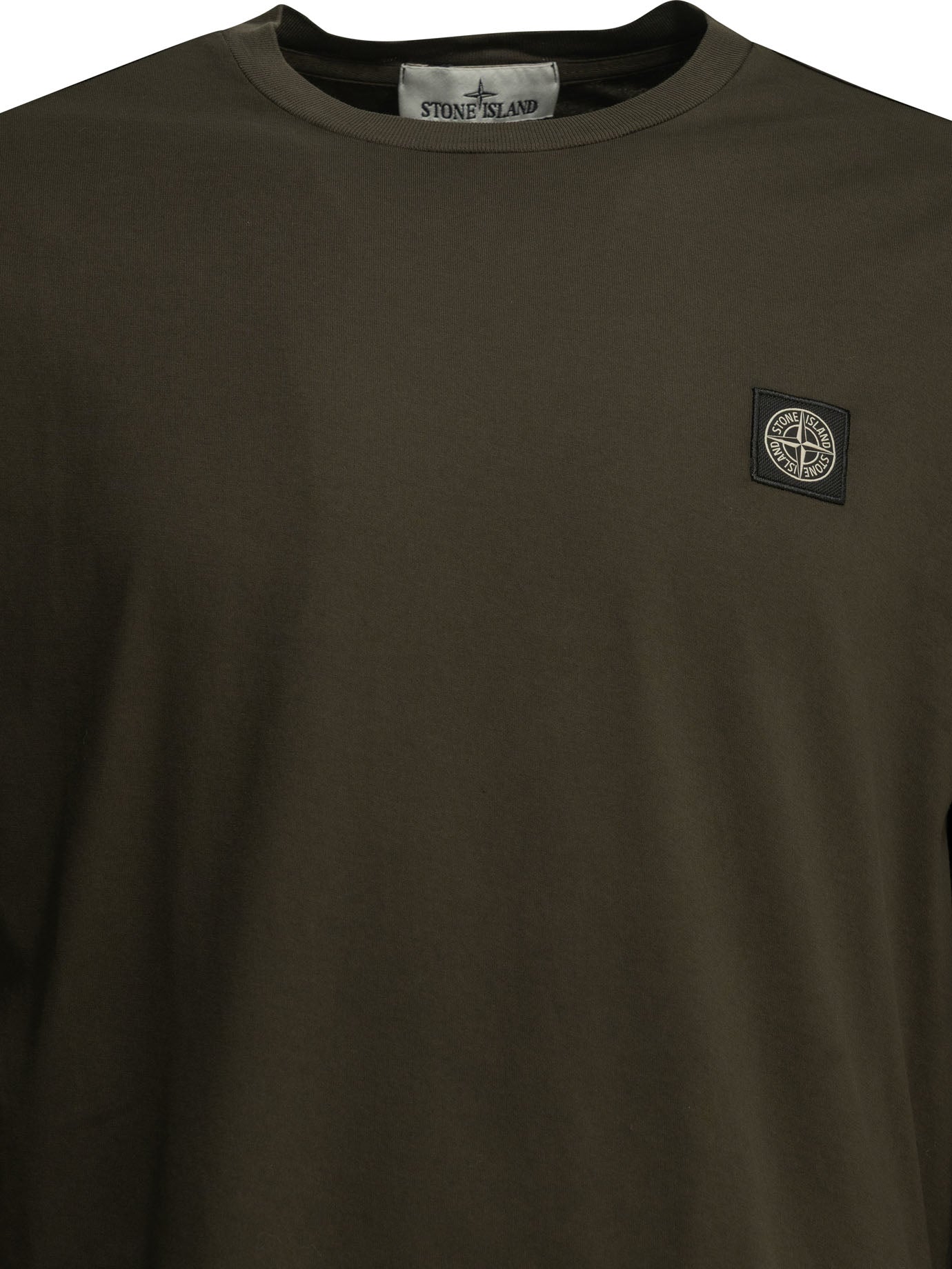 Stone Island Crewneck T-shirt with logo - Green