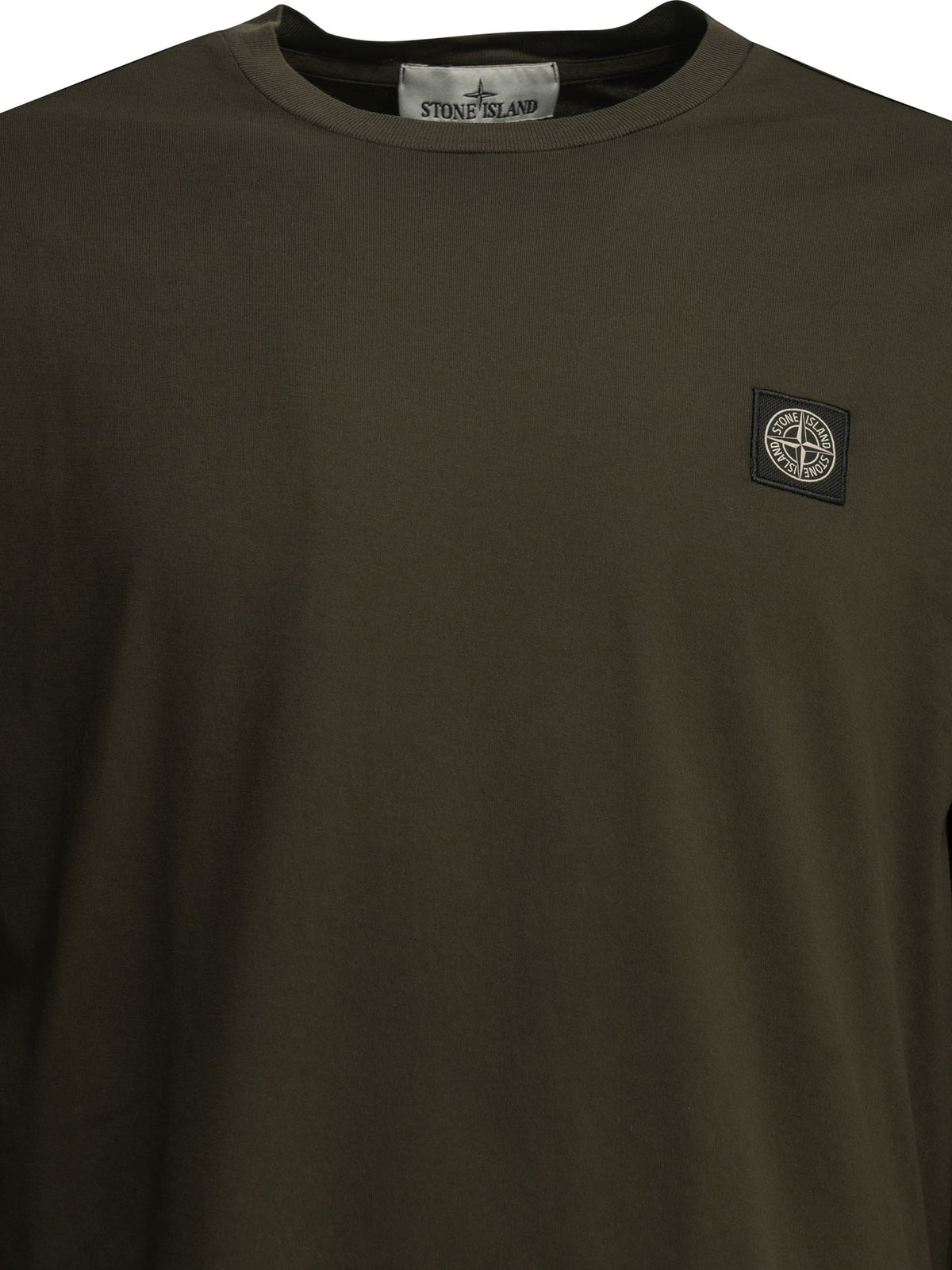 Stone Island Crewneck T-shirt with logo - Green