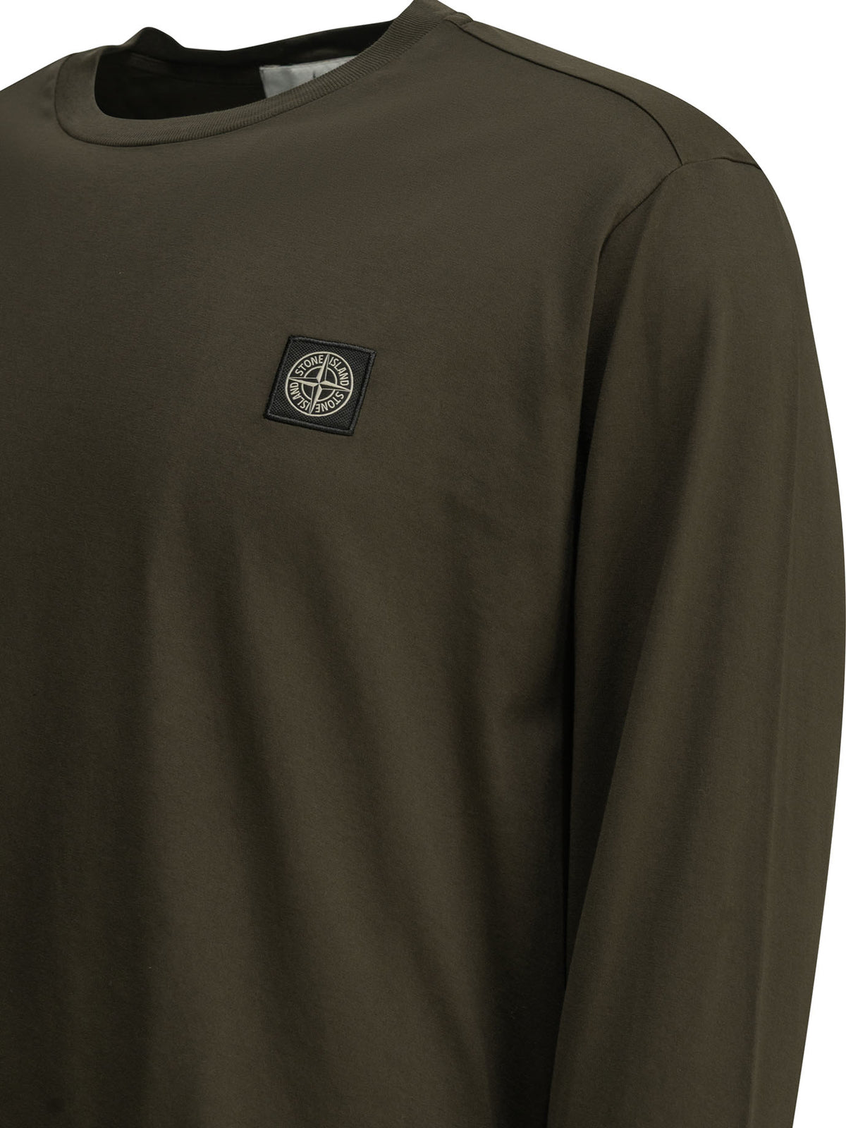 Stone Island Crewneck T-shirt with logo - Green