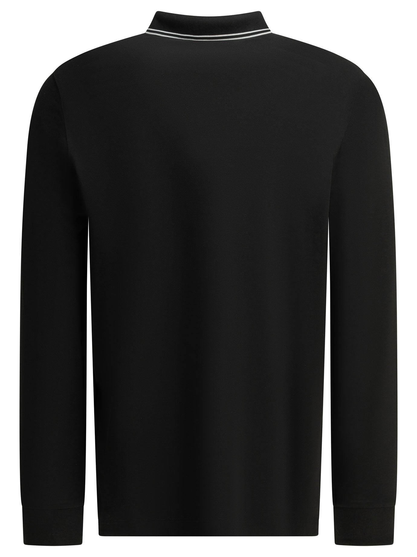 Stone Island Button-down polo shirt with logo - Black