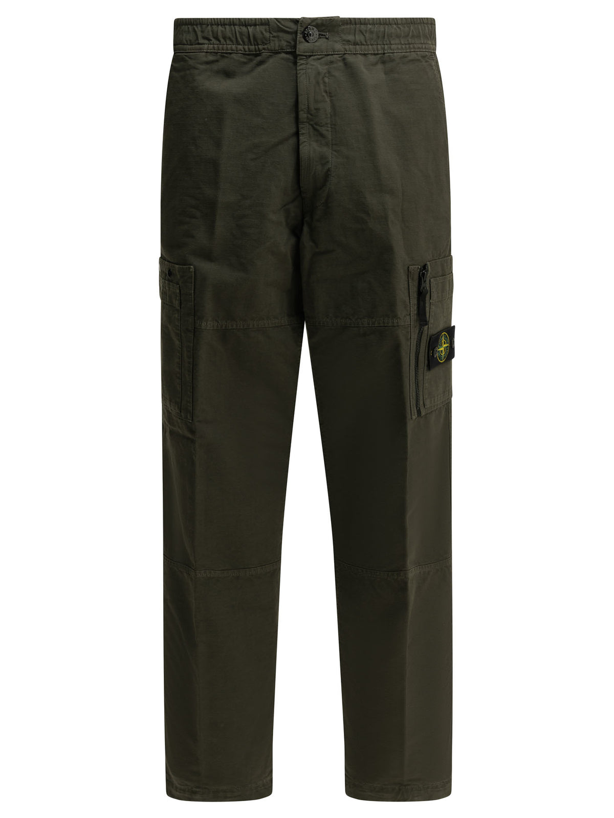 Stone Island "Organic Cotton Ripstop" Cargo Pants - Green