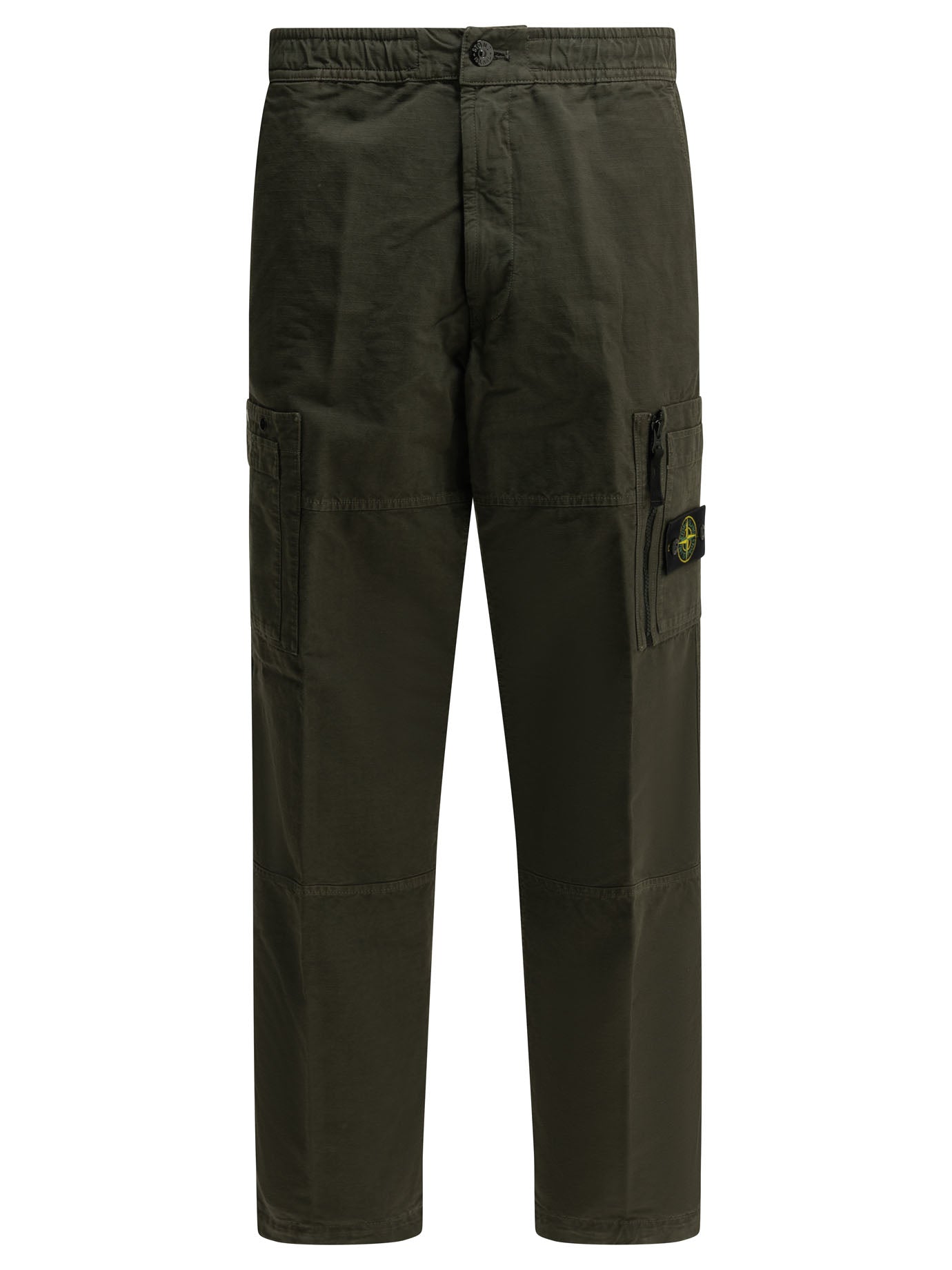 Stone Island "Organic Cotton Ripstop" Cargo Pants - Green