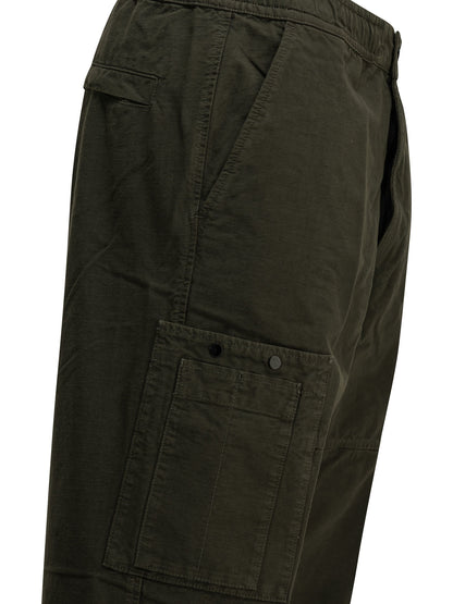 Stone Island "Organic Cotton Ripstop" Cargo Pants - Green