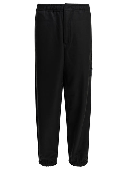 Stone Island Casual wool flannel pants - Blue