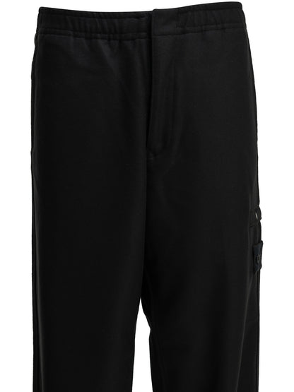 Stone Island Casual wool flannel pants - Blue