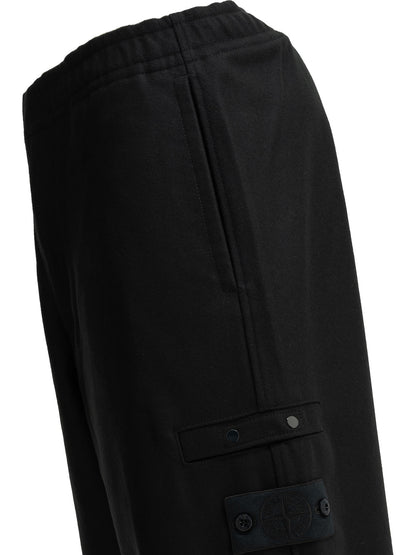 Stone Island Casual wool flannel pants - Blue
