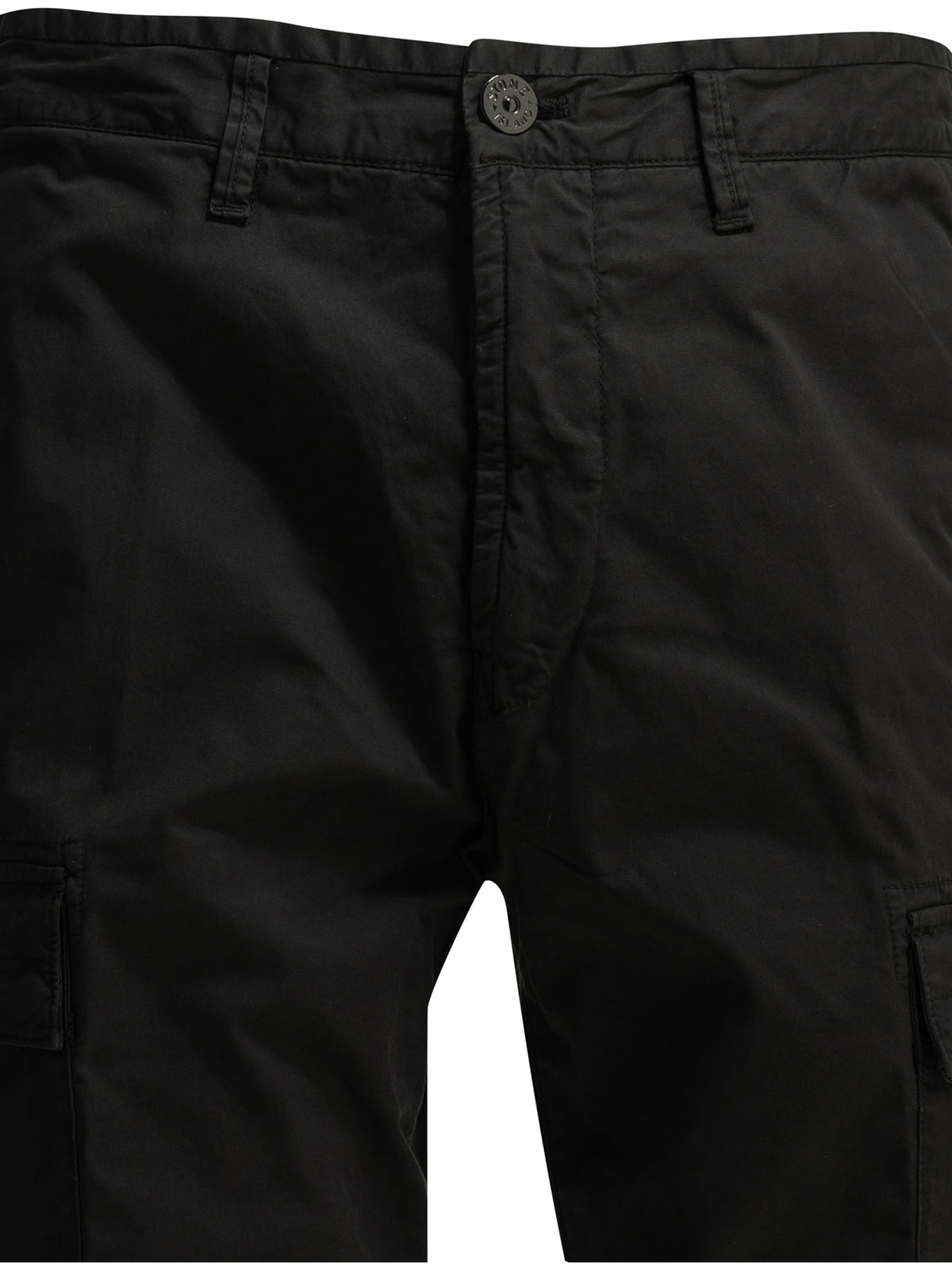 Stone Island "Stretch Organic Cotton Twill" Cargo pants - Black