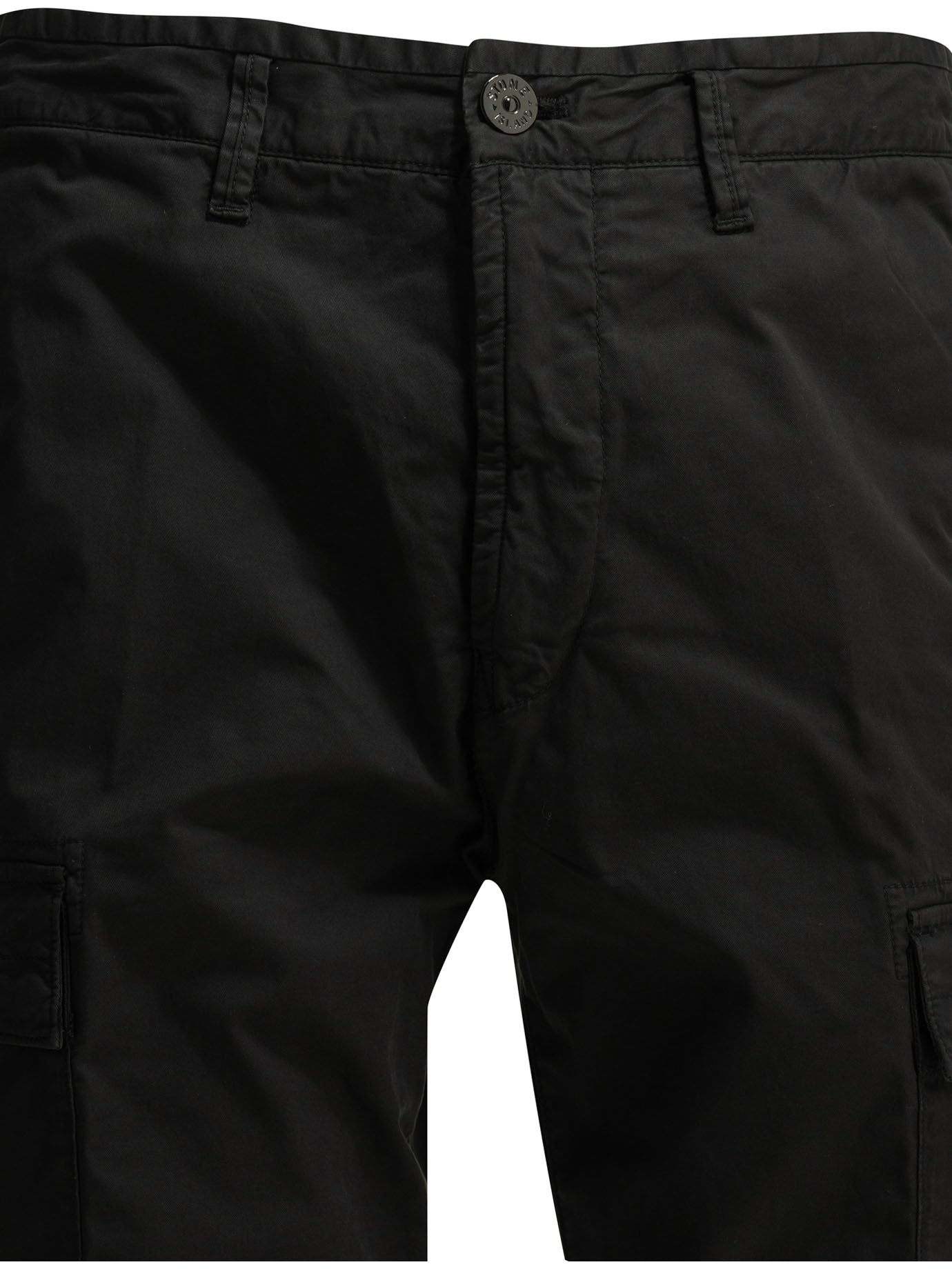 Stone Island "Stretch Organic Cotton Twill" Cargo pants - Black