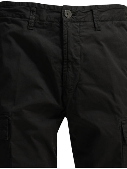 Stone Island "Stretch Organic Cotton Twill" Cargo pants - Black