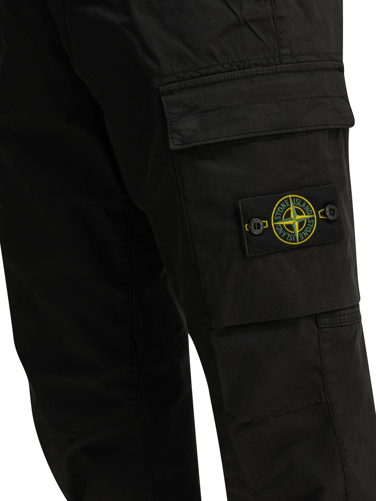Stone Island "Stretch Organic Cotton Twill" Cargo pants - Black