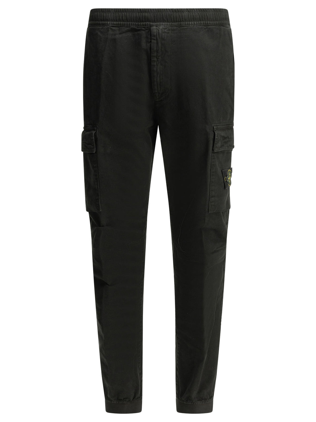 Stone Island "Stretch Organic Broken Twill" Cargo Pants - Black
