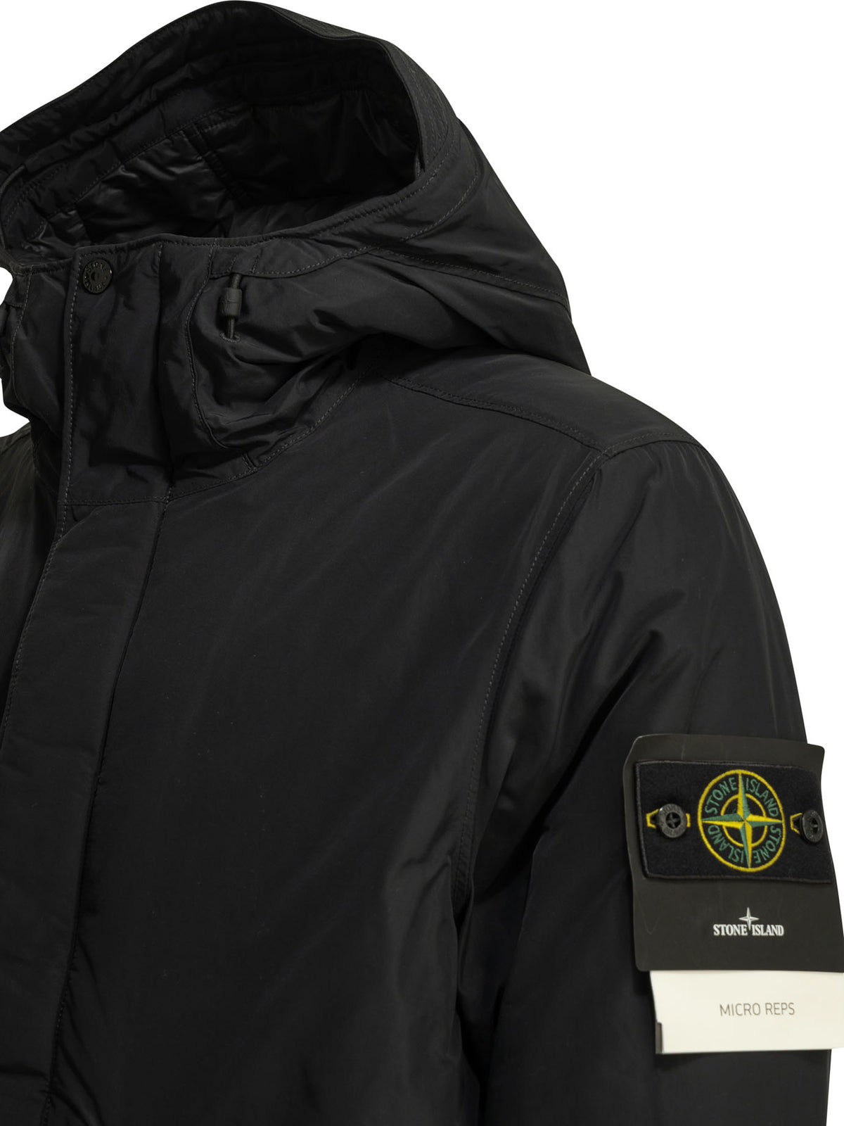Stone Island "Crinkle Reps NY" Short Down Jacket - Black