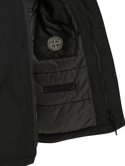 Stone Island "Crinkle Reps NY" Short Down Jacket - Black