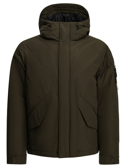 Stone Island "Crinkle Reps NY" Short Down Jacket - Brown