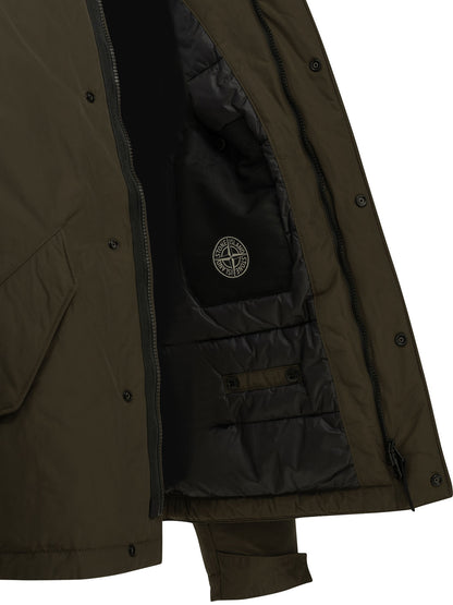 Stone Island "Crinkle Reps NY" Short Down Jacket - Brown