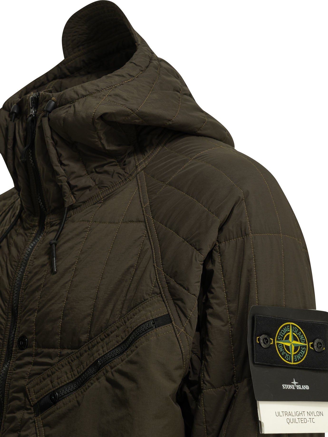Stone Island "Ultralight Nylon" Quilted Jacket - Brown