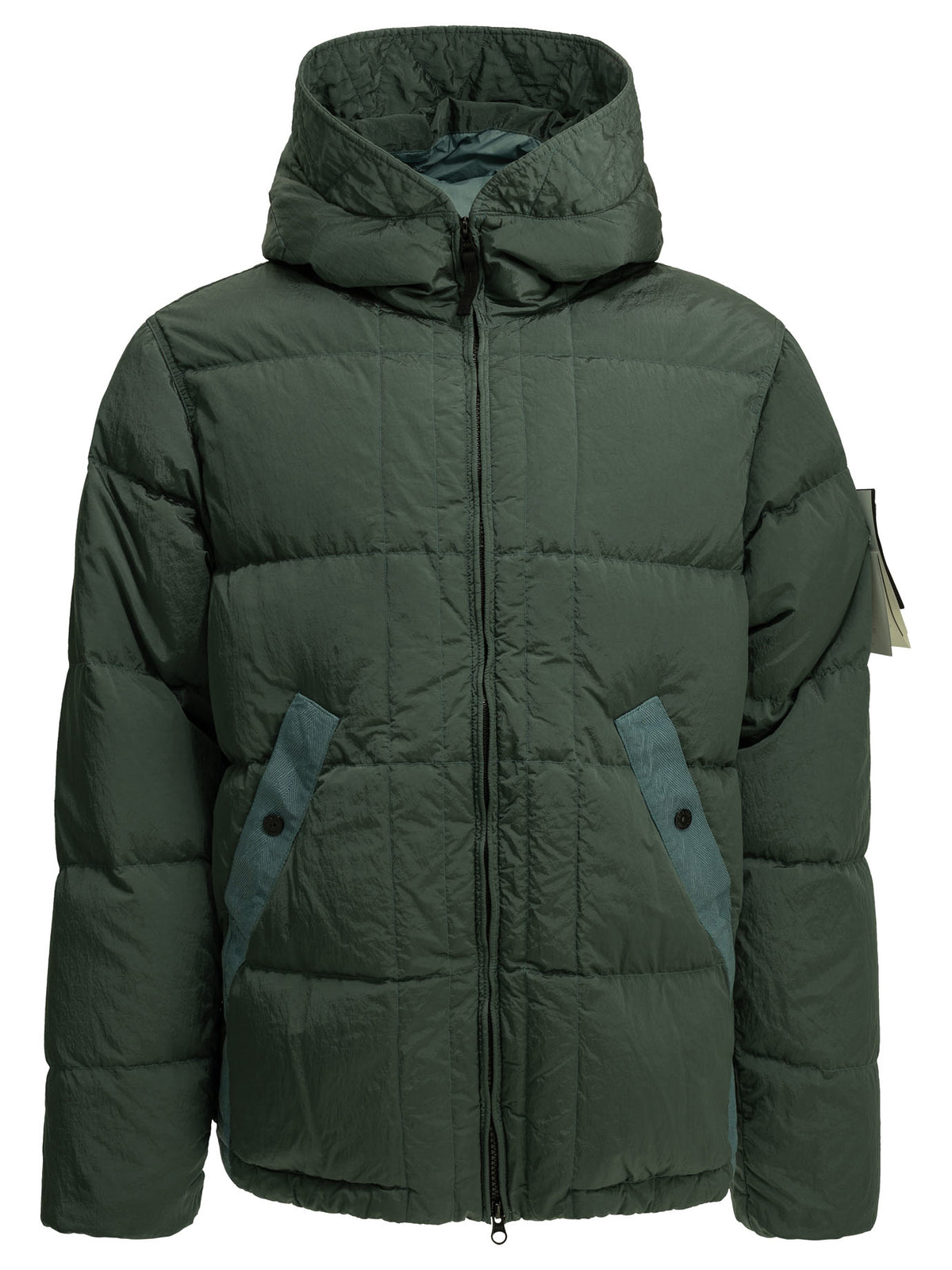 Stone Island "Nylon Metal" Short Down Jacket - Green