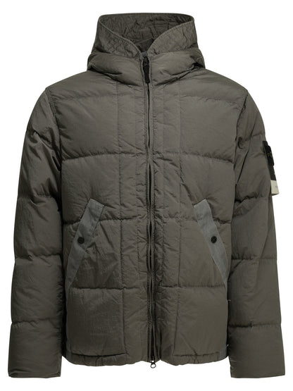 Stone Island "Nylon Metal" Short Down Jacket - Grey