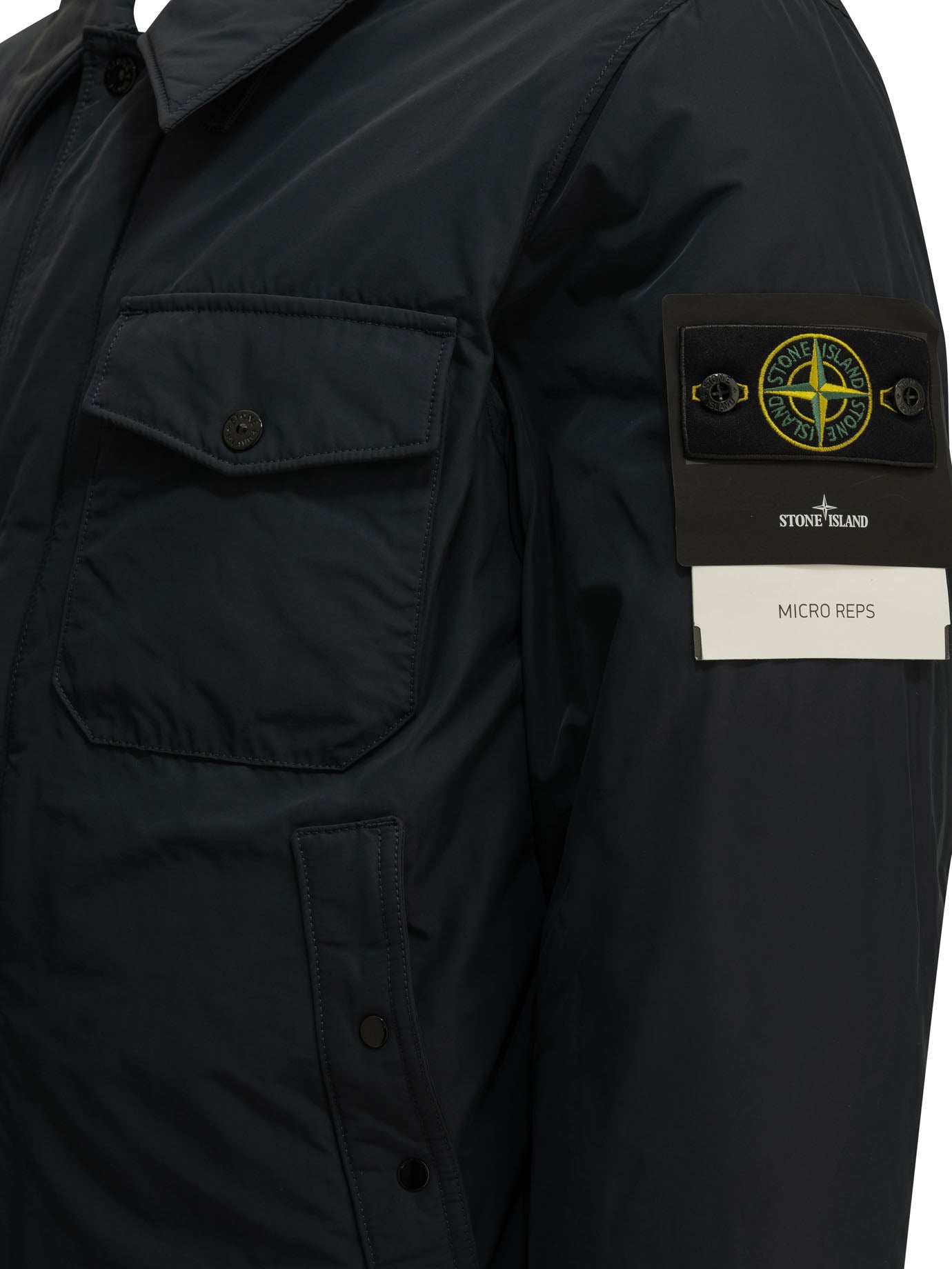 Stone Island Short coat with logo - Blue