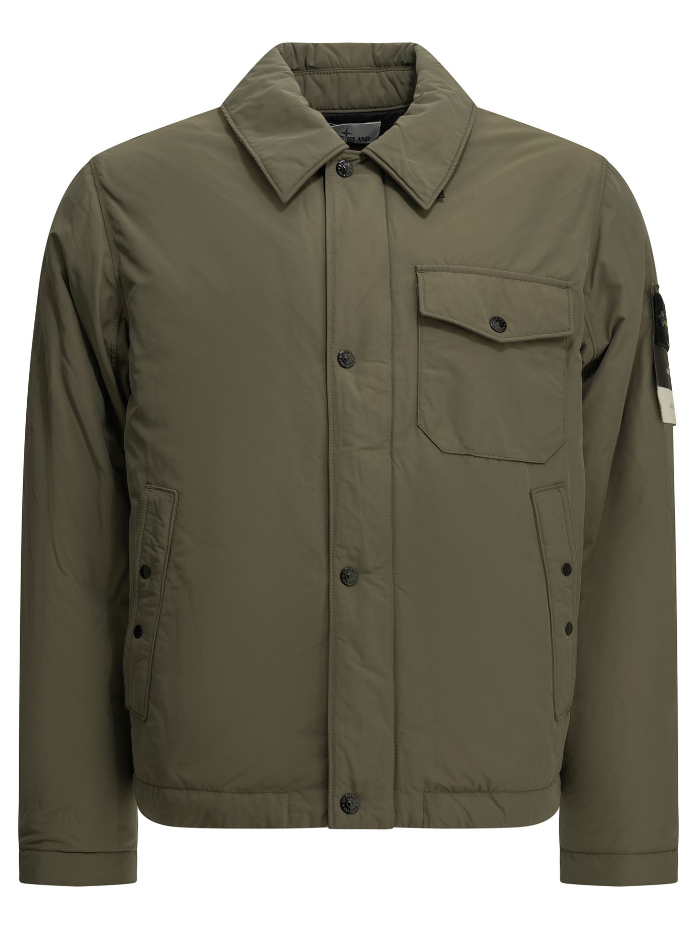 Stone Island Short coat with logo - Green