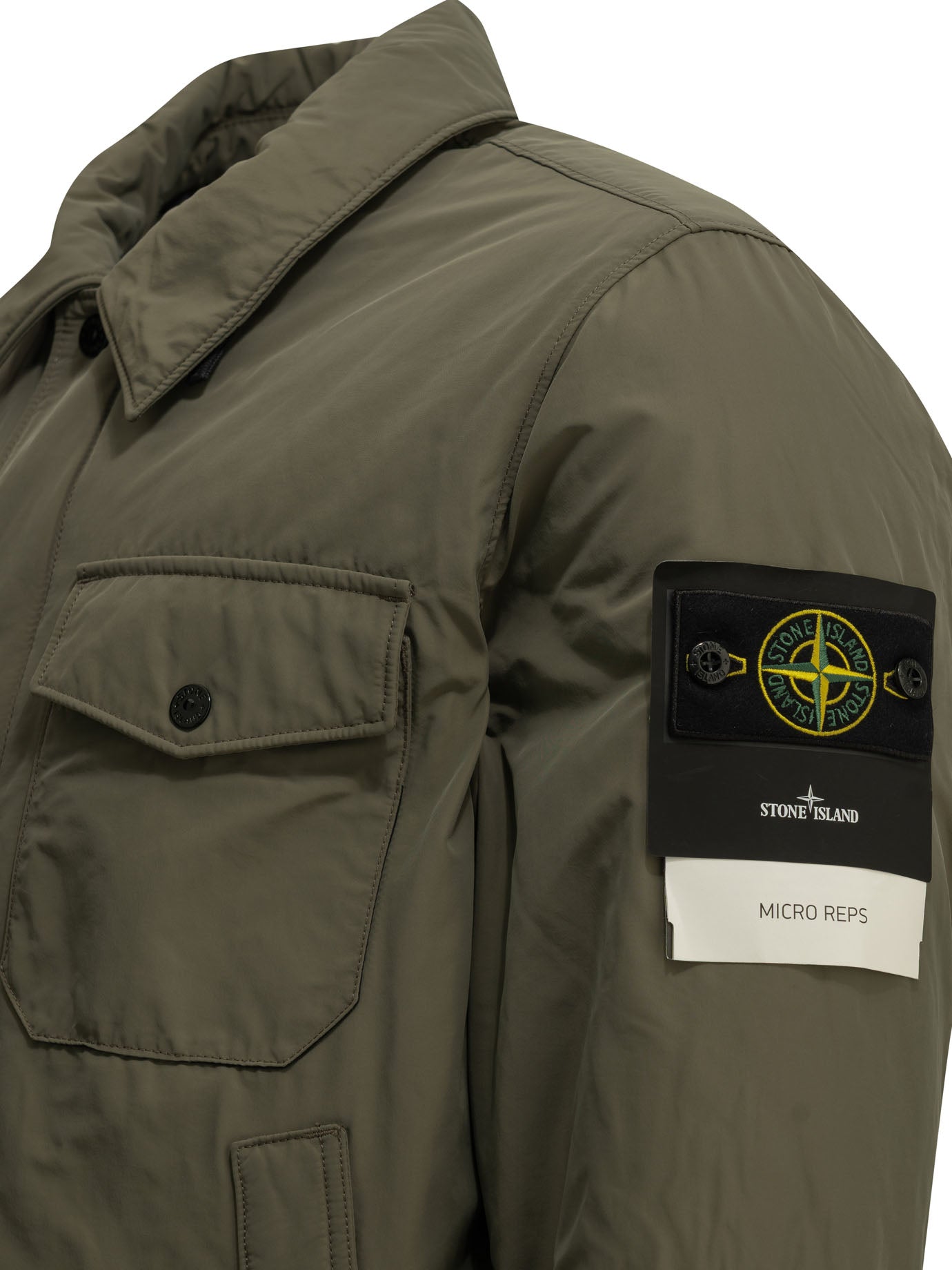 Stone Island Short coat with logo - Green