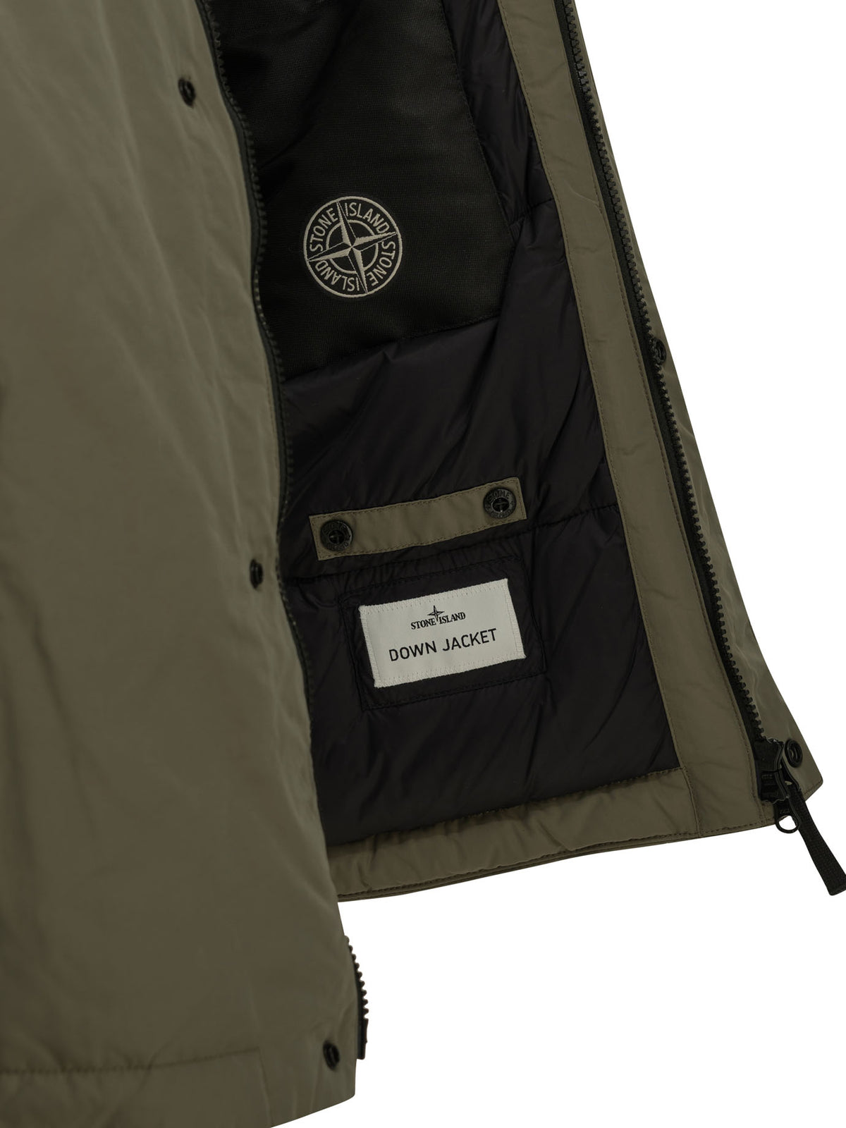 Stone Island Short coat with logo - Green