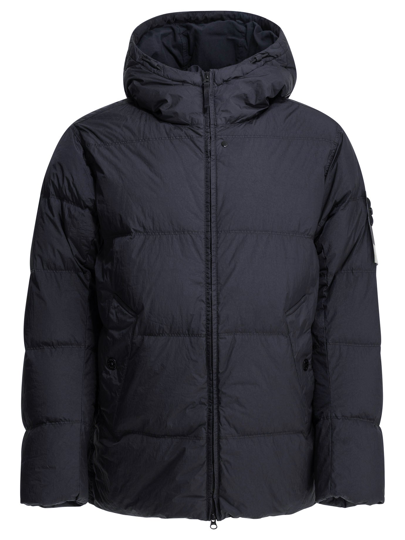 Stone Island "Crinkle Reps NY" Short Down Jacket - Blue