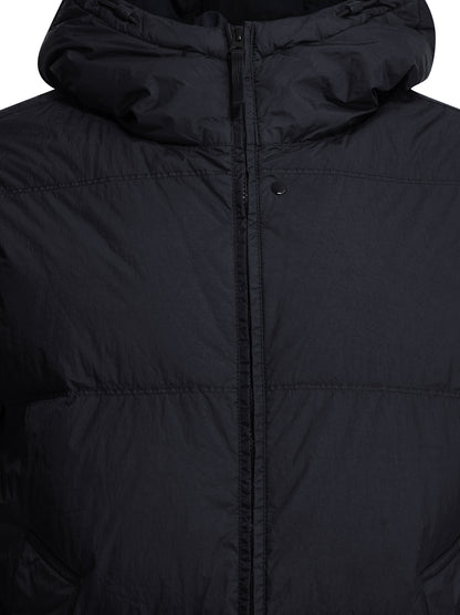 Stone Island "Crinkle Reps NY" Short Down Jacket - Blue